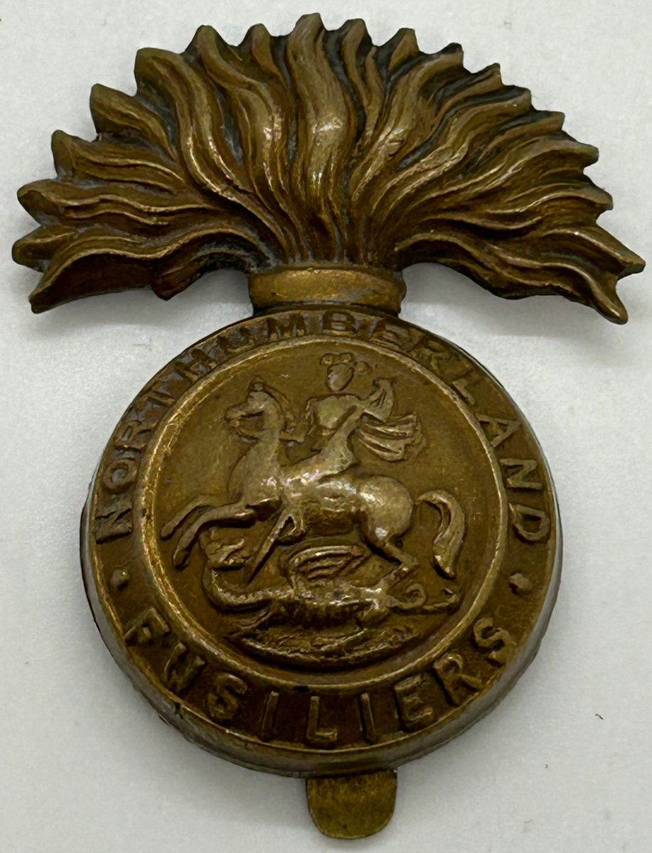 British Military Issue Northumberland Fusiliers Cap Badge