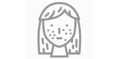 A girl with acne on her face