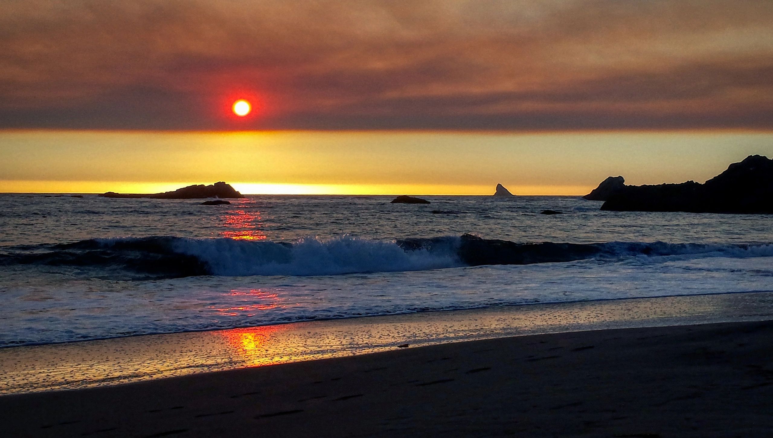 Surreal Sunset At Harris Beach Oregon by Michele Hancock Photography