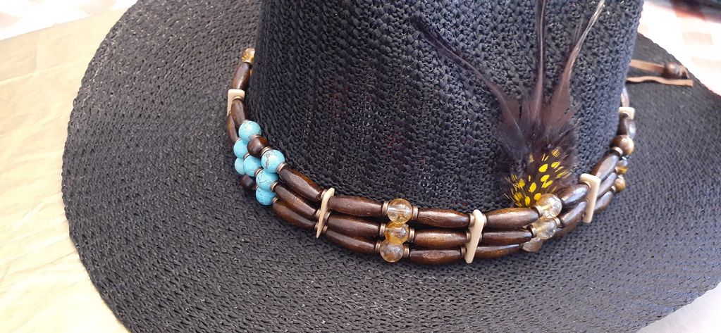 Beaded Hat Band (on display hat).