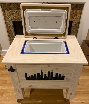 Wooden Cooler Box from Gator Bill Furnishings.