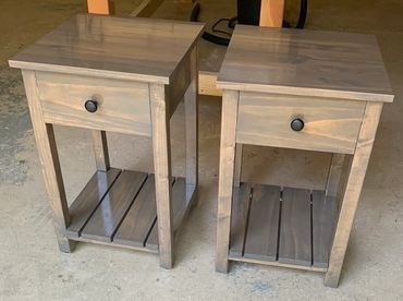 Bedroom nightstands color matched and designed by Gator Bill Furnishings.