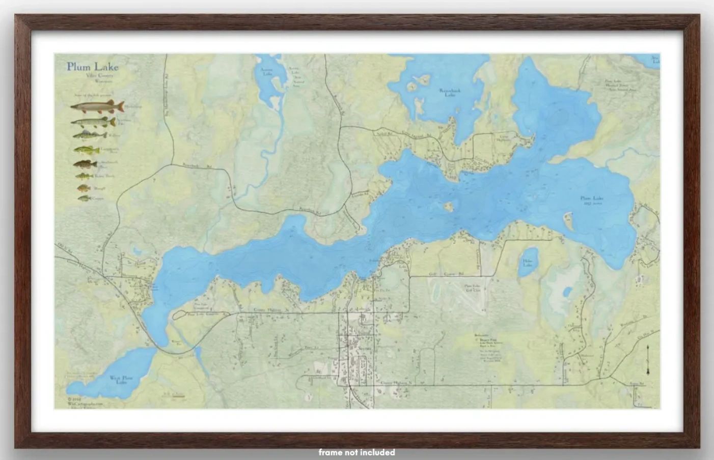 New map of Plum Lake, Sayner Wisconsin