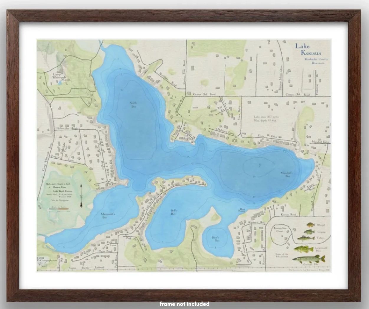 New map of Lake Keesus