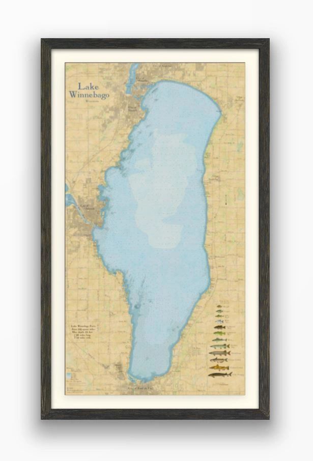 Lake Winnebago: The 50th Lake Map published in this series