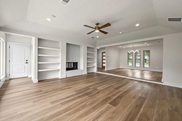 Living Room with built ins