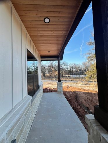 Weatherford TX New home build in Cartwright Ranch Custom Soffit Front Proch