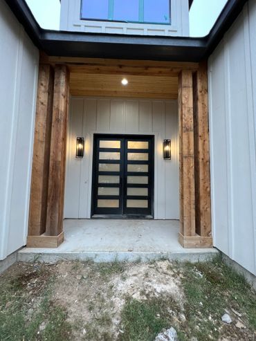 North Richland Hills TX New home build Modern Farmhouse, Front Entry