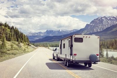 RVing on the road.