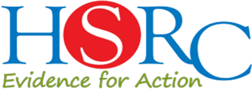 Logo of HSRC with the tagline 'Evidence for Action'.