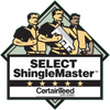 CertainTeed SELECT ShingleMaster™ certification badge featuring three roofers and five stars