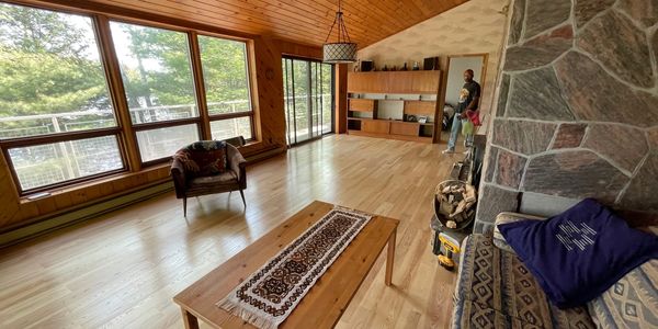 SmartPlank Ash Flooring installed Seguin, Ontario Cottage