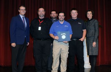 Mahaska CERT receives the Iowa Governor's Volunteer Award.