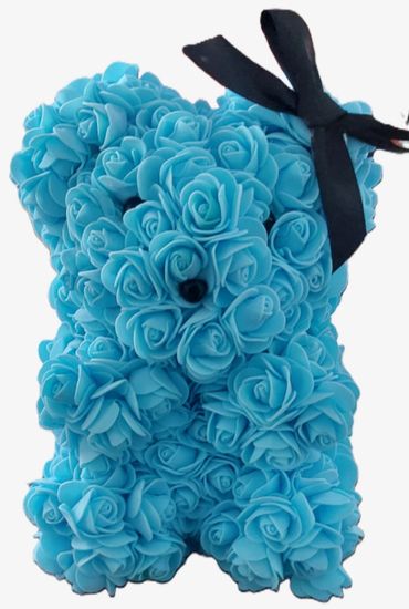 Blue rose bear