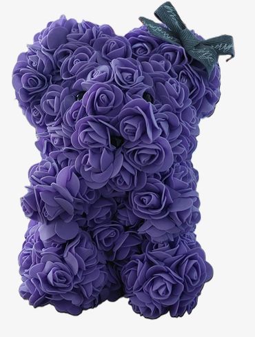 Purple Rose Bear 
