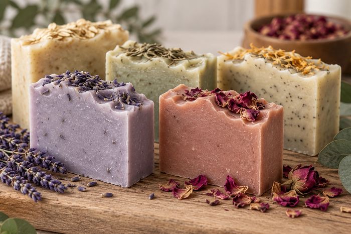 Natural hot process soaps. 