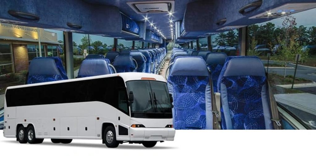 Motor coach bus for up to 56 passengers. Luggage capacity depends on vehicle.