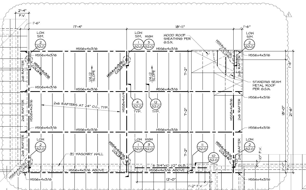 Canopy Layout with Trusses