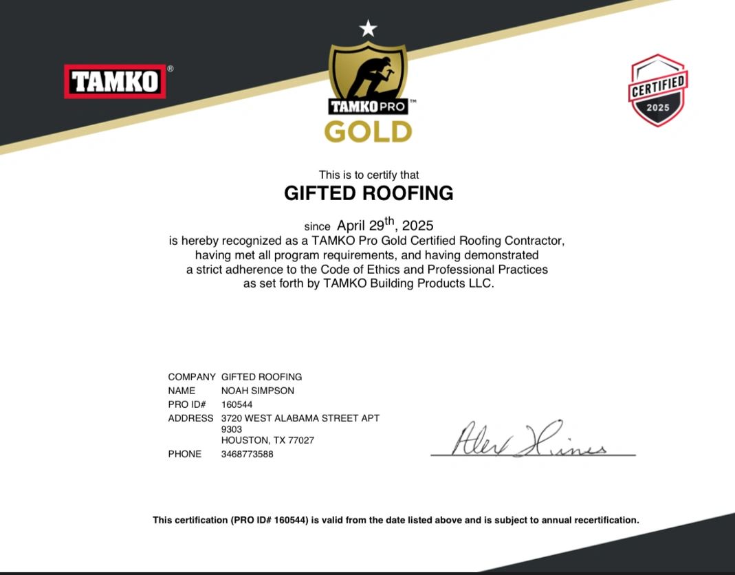 TAMKO Certified Pro Gold Program 