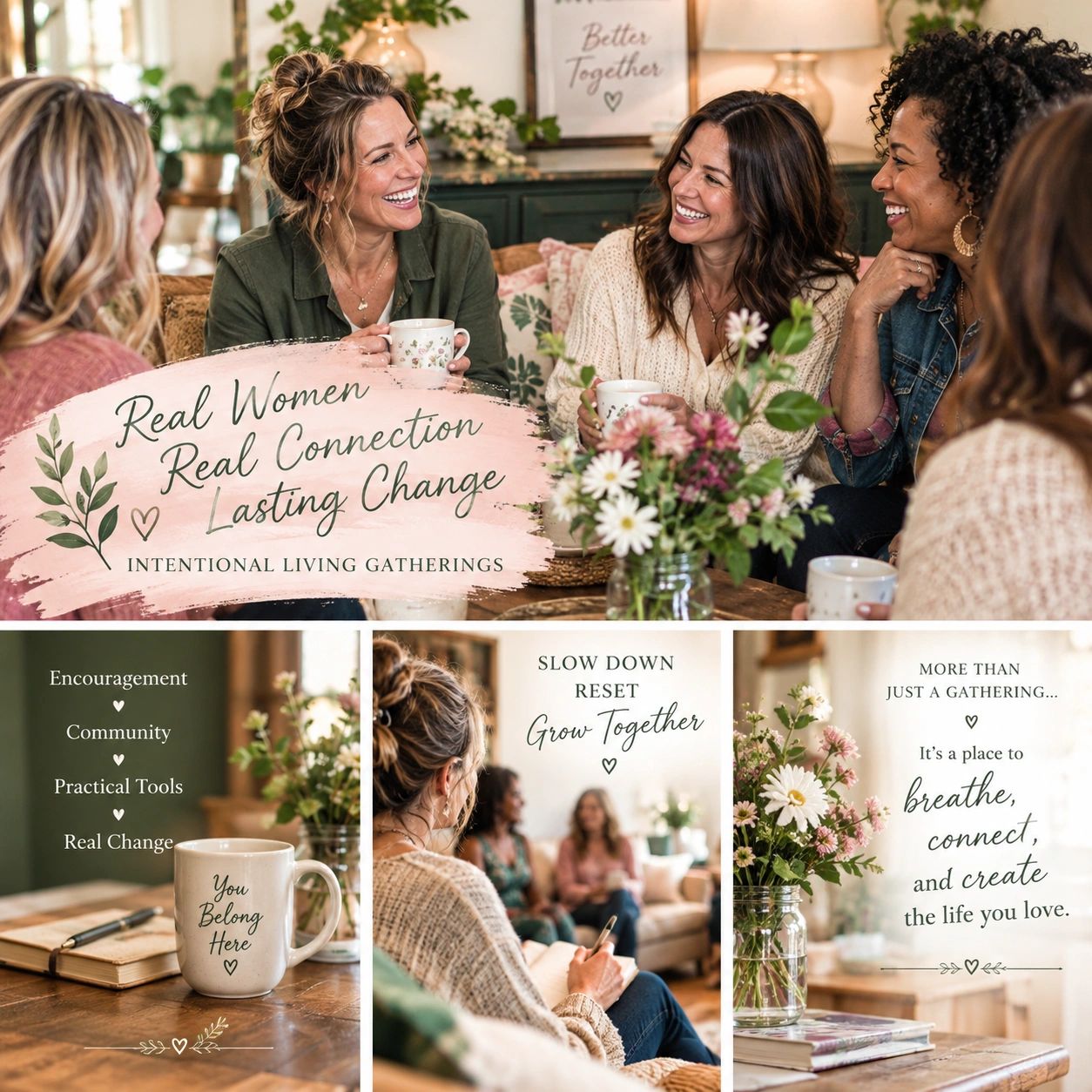 Group of women interacting. 