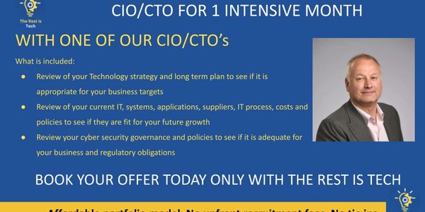 The Rest is Tech, Independent Outcome-focused Leaders.  Tech Experts Interim CIO or Interim CTO
