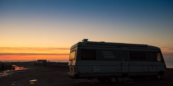 Hymer beach vanlife beachlife sunrise