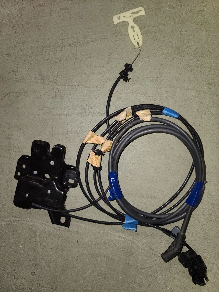 Trunk latch assembly and all cables