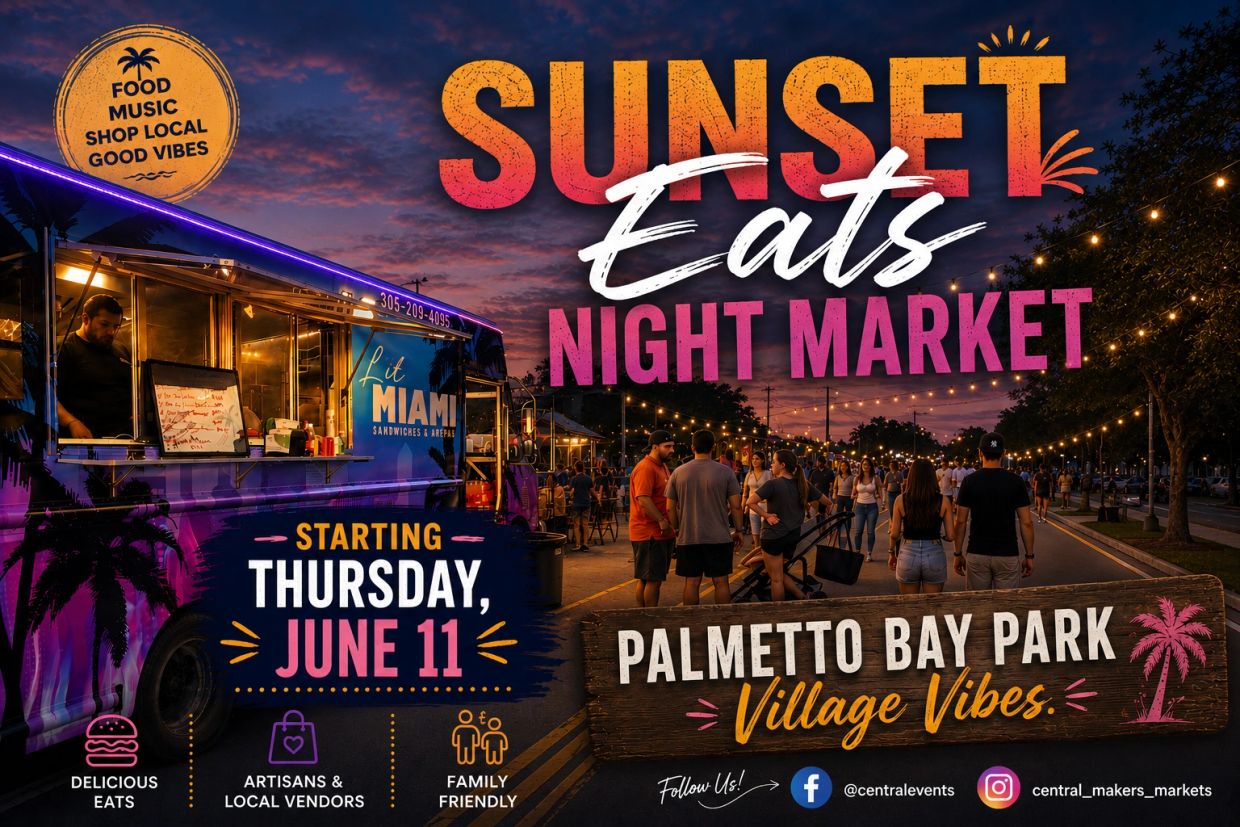 Sunset Eats Night Market at Palmetto Bay Park starting June 11.