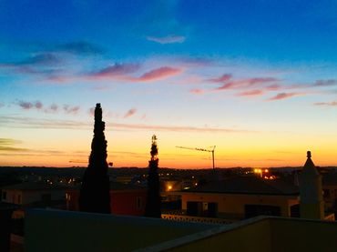 Sunset from the roof terrace