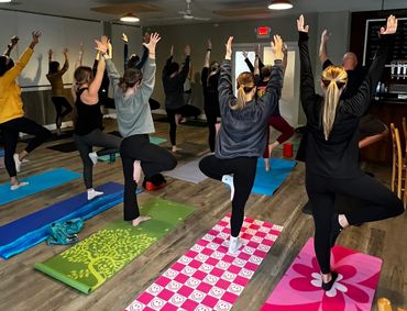 All levels yoga flow at Lone Eagle Brewery in Flemington, NJ.