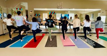 Adult Vinyasa Flow class for all levels.at Kidz Gym & Dance in Lambertville, NJ  