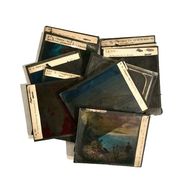 Very old glass lantern slides