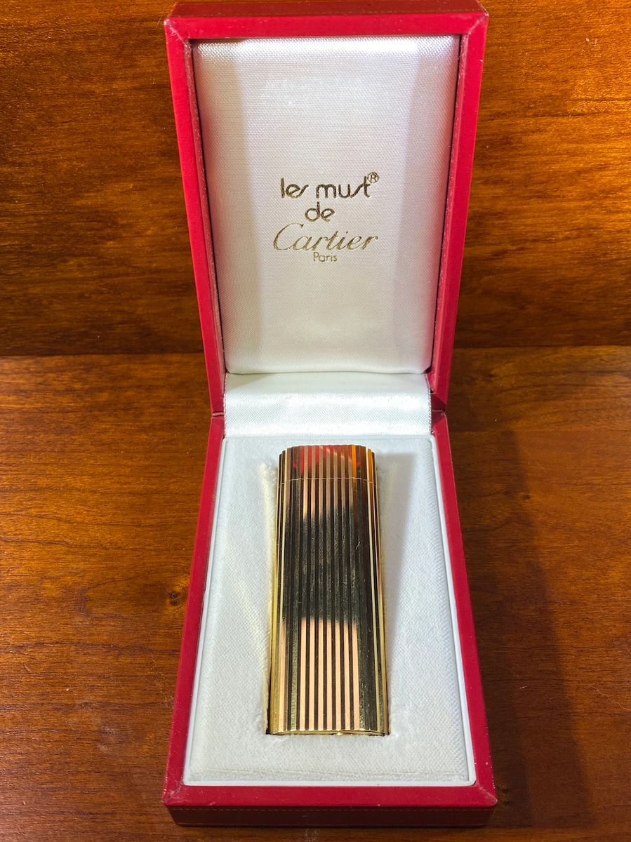 Vintage Plated Cartier Lighter must de) - Original Box
