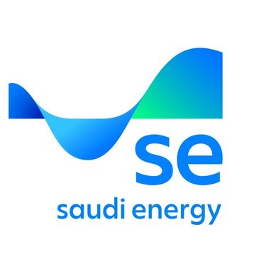 Saudi Energy logo with blue wave and 'se' text.