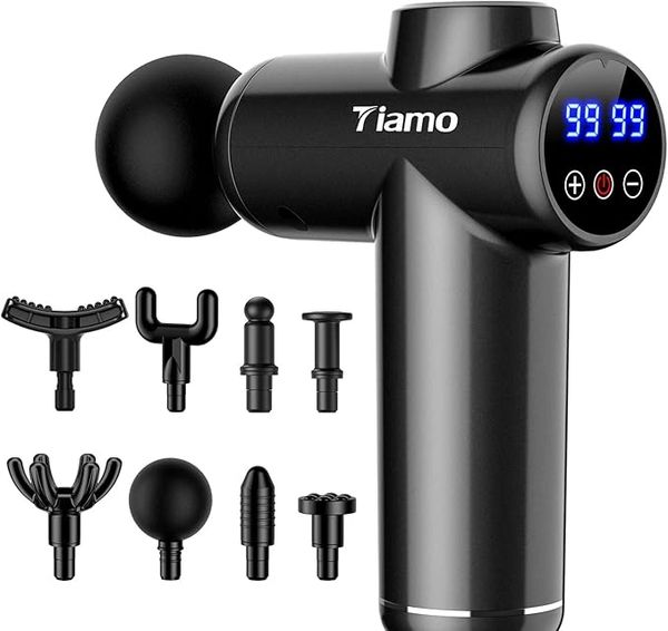 Tiamo Massage Gun, Massage Gun deep Tissue, Massage Gun for Exercising Pain Relief 99 Speeds with 8 