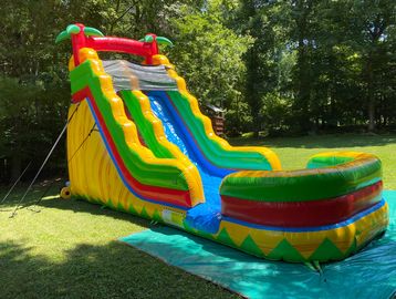 Inflatable play area providing Party rentals Gelblaster rentals