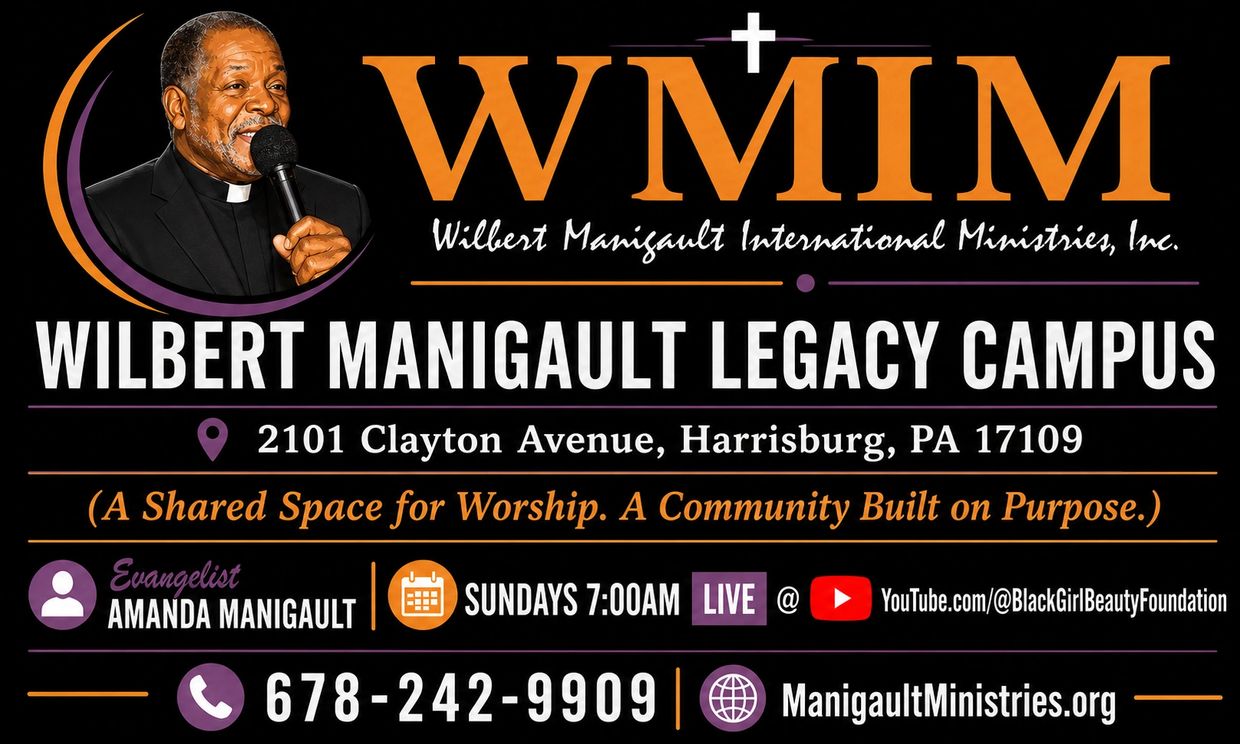 Wilbert Manigault Legacy Campus worship service information and contact details.
