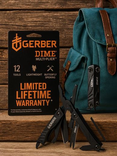 Gerber DIME 12-in-1 Mini EDC Multitool—a compact powerhouse trusted by thousands.