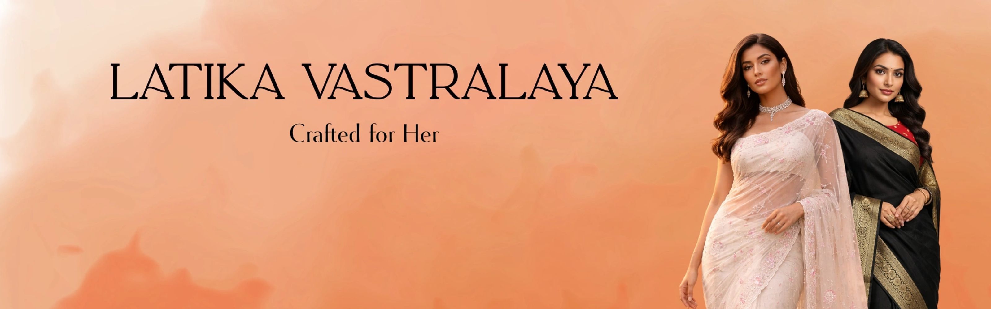 designer saree collection banner- Latika Vastralaya ethnic wear, Gurugram