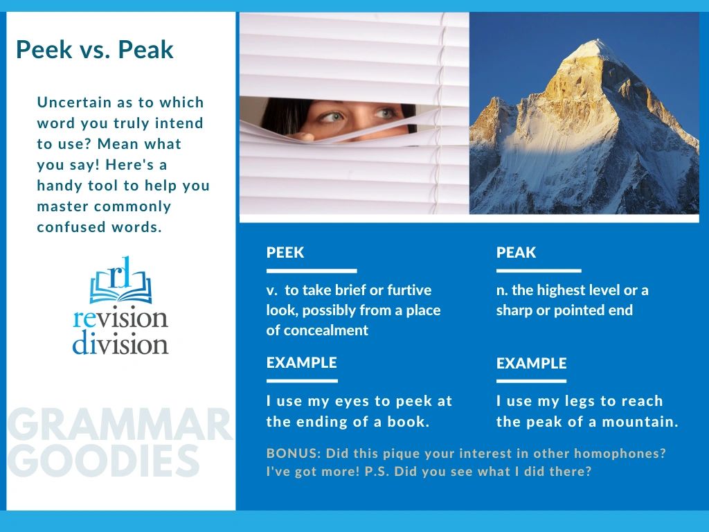 peak vs peek