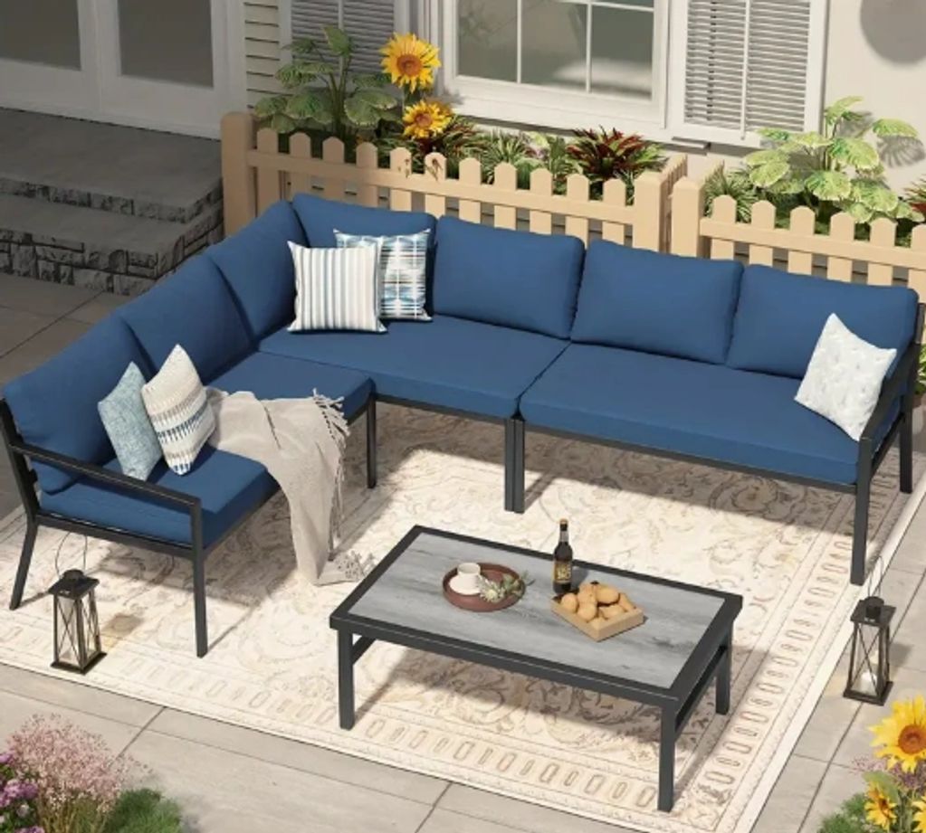 $377.98 -  Aluminum Patio Furniture Set, Modern Style Outdoor Furniture Combination