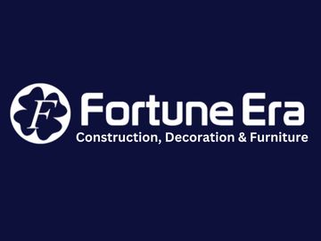 Fortune Era logo with construction, decoration, and furniture services.