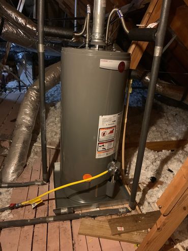 Rheem water heater install
