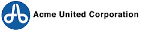 Logo of Acme United Corporation with blue and white design.