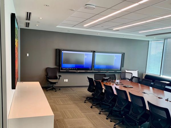 Freshly Painted Office. Accent Wall