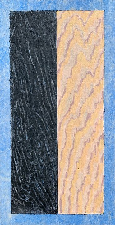 BLOCK, oil on canvas, 2020, 15x28"
