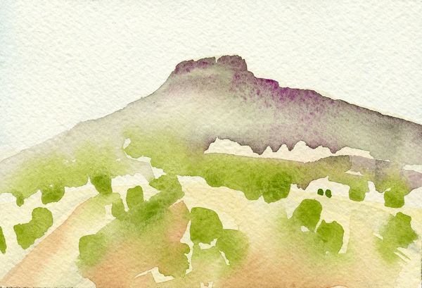 Pedernal en plein air, 4x6 in. 2025