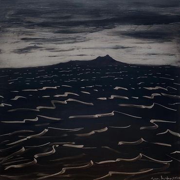 Summer Mood 2020, oil on panel, 2020, 16x16”