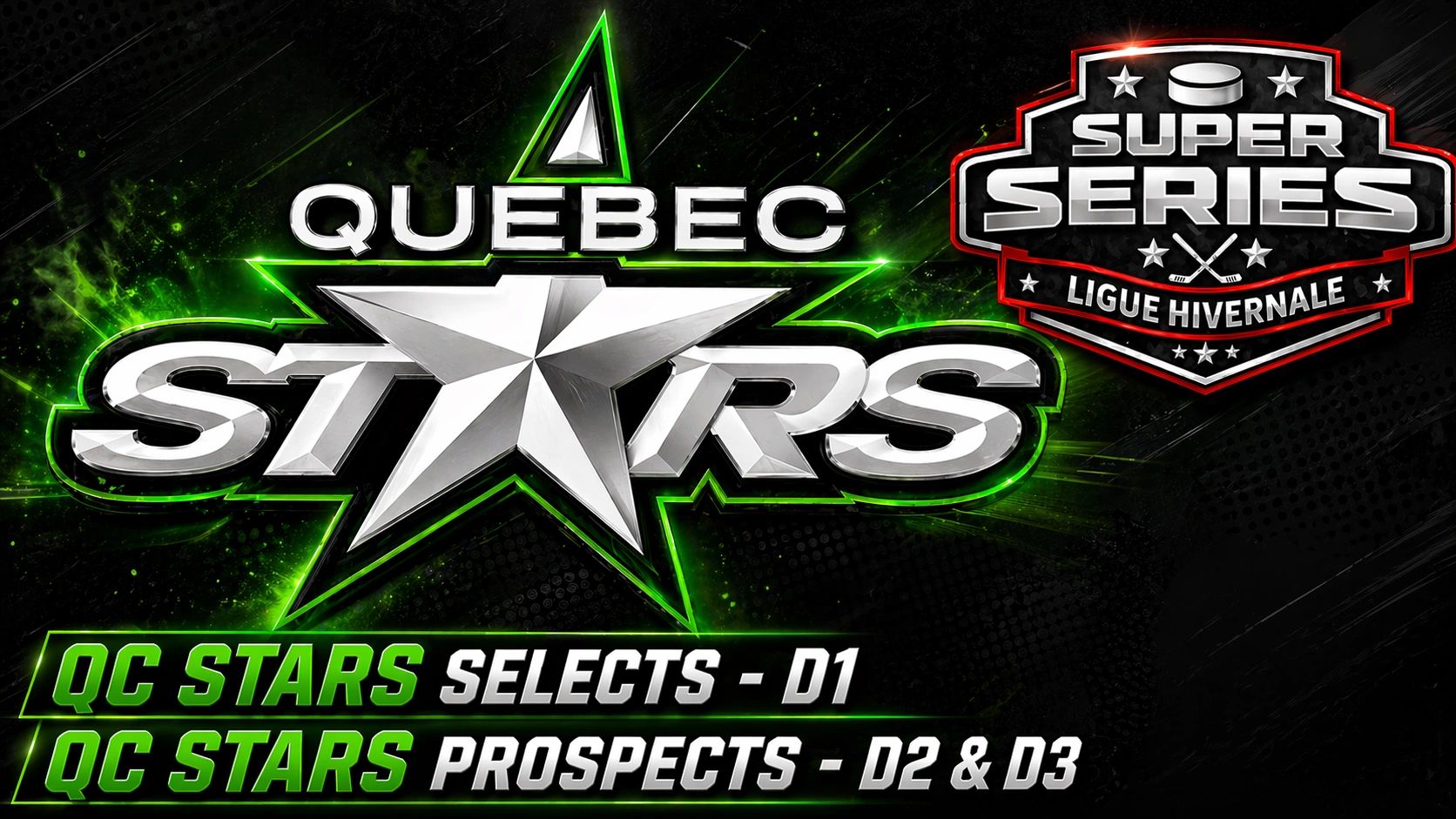 Logo of Quebec Stars hockey teams in Super Series Ligue Hivernale.