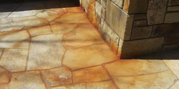 Flagstone, patios, rust  removal